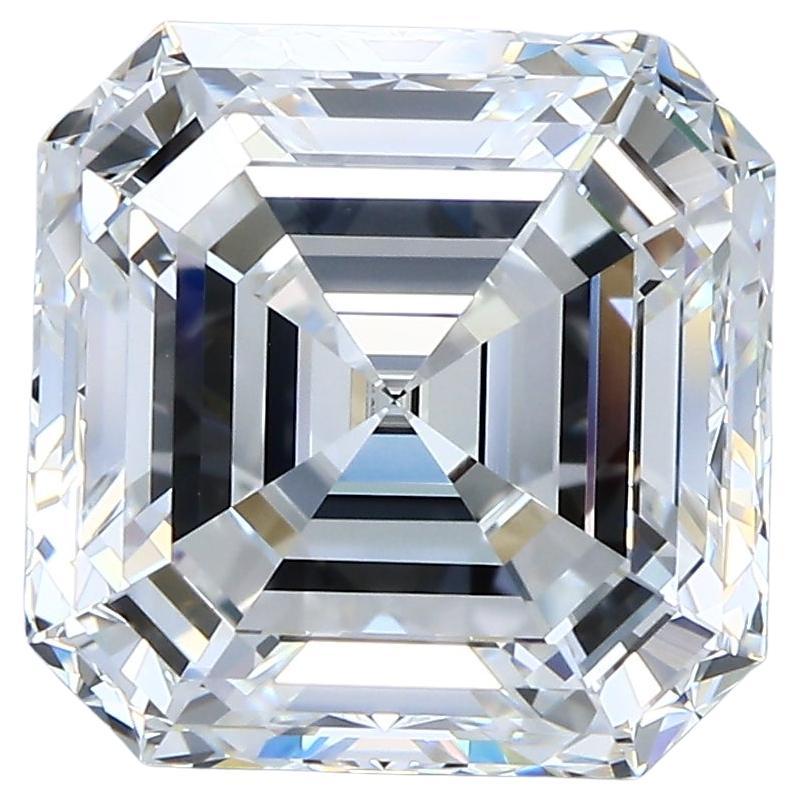 GIA 6.08ct F Asscher Cut FL Diamond Loose or Set in Solitaire Ring For Sale