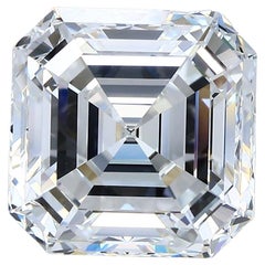 GIA 6.08ct F Asscher Cut FL Diamond Loose or Set in Solitaire Ring
