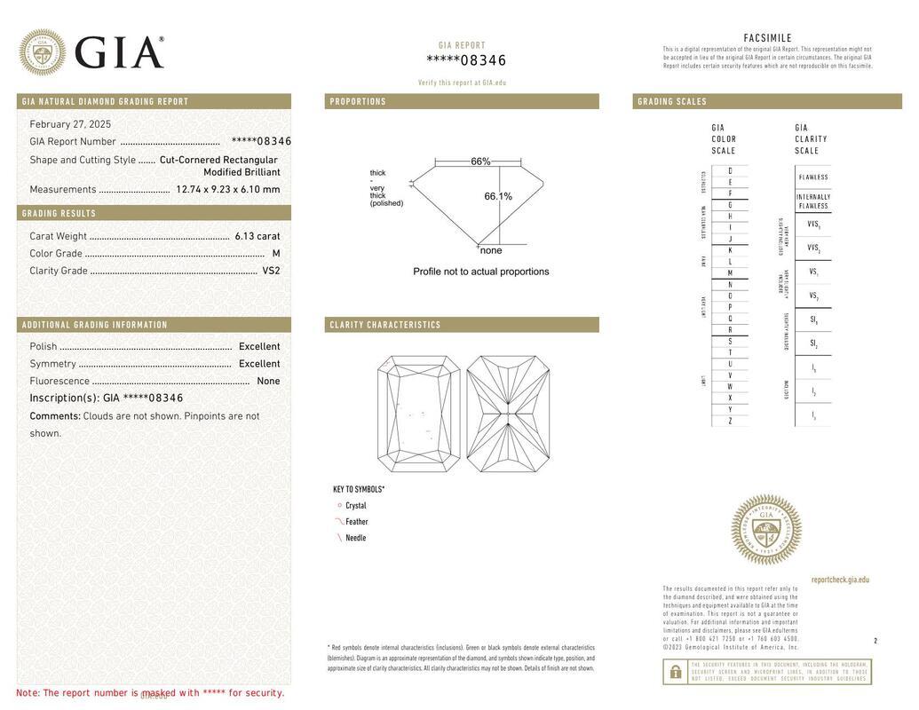Contemporain GIA 6.13ct Radiant Solitaire avec Demi-Eternité Bague diamant en or blanc 18K