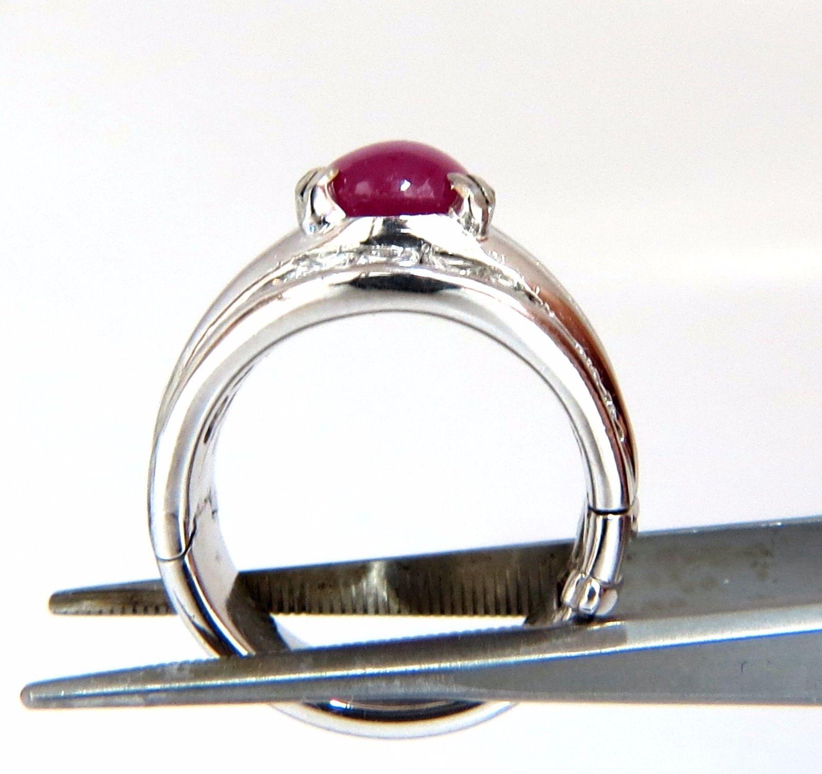 GIA 6,32 Karat natürlicher unbehandelter Stern-Rubin-Diamant-Ring aus Platin mit Schnallenschnalle im Zustand „Neu“ im Angebot in New York, NY