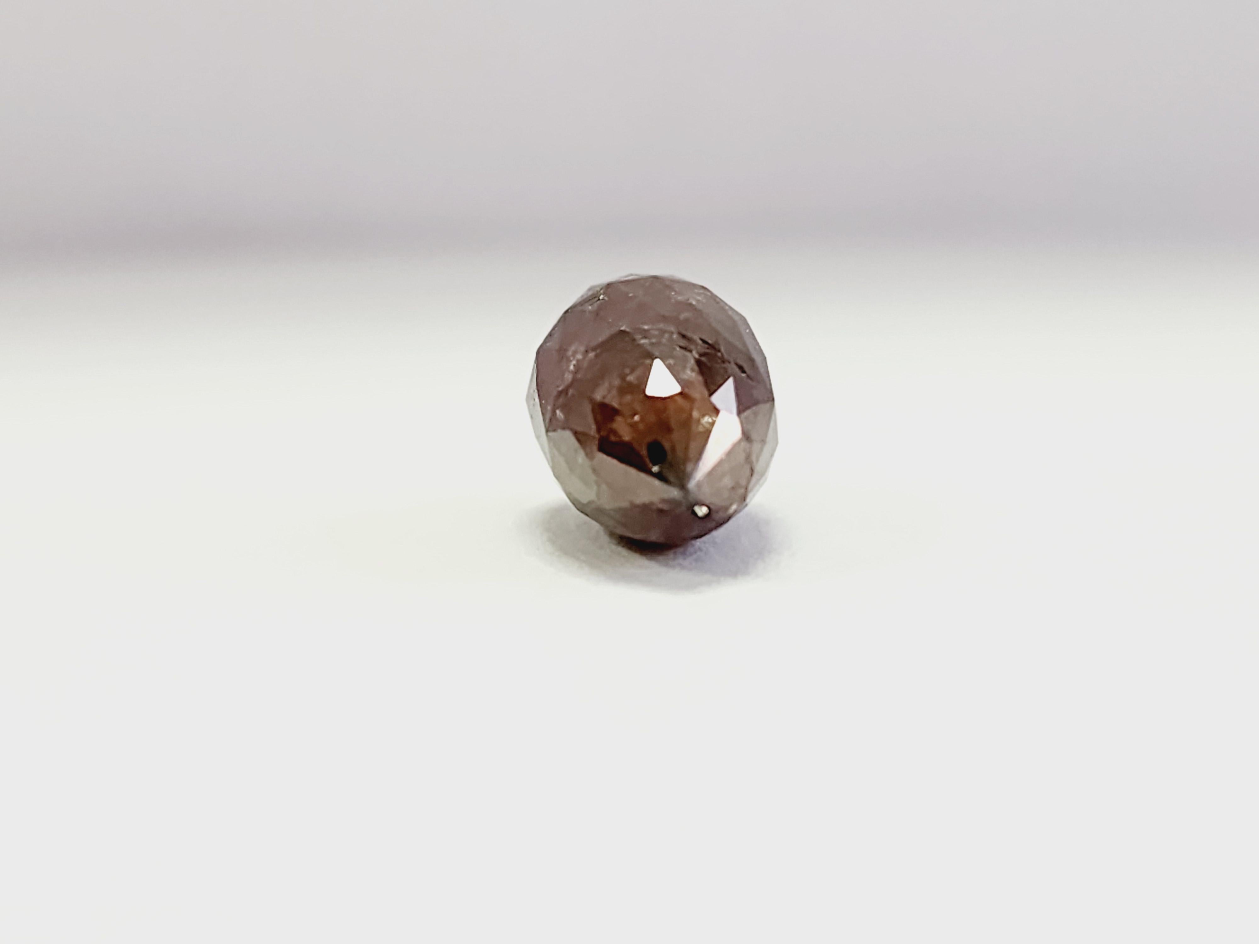 Women's or Men's CLOSE OUT GIA 6.49 Carats Orangy Brown Diamond Briolette For Sale