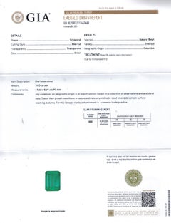 GIA 6.54ct Colombian Green Emerald Diamond Anniversary Engagement Platinum Ring