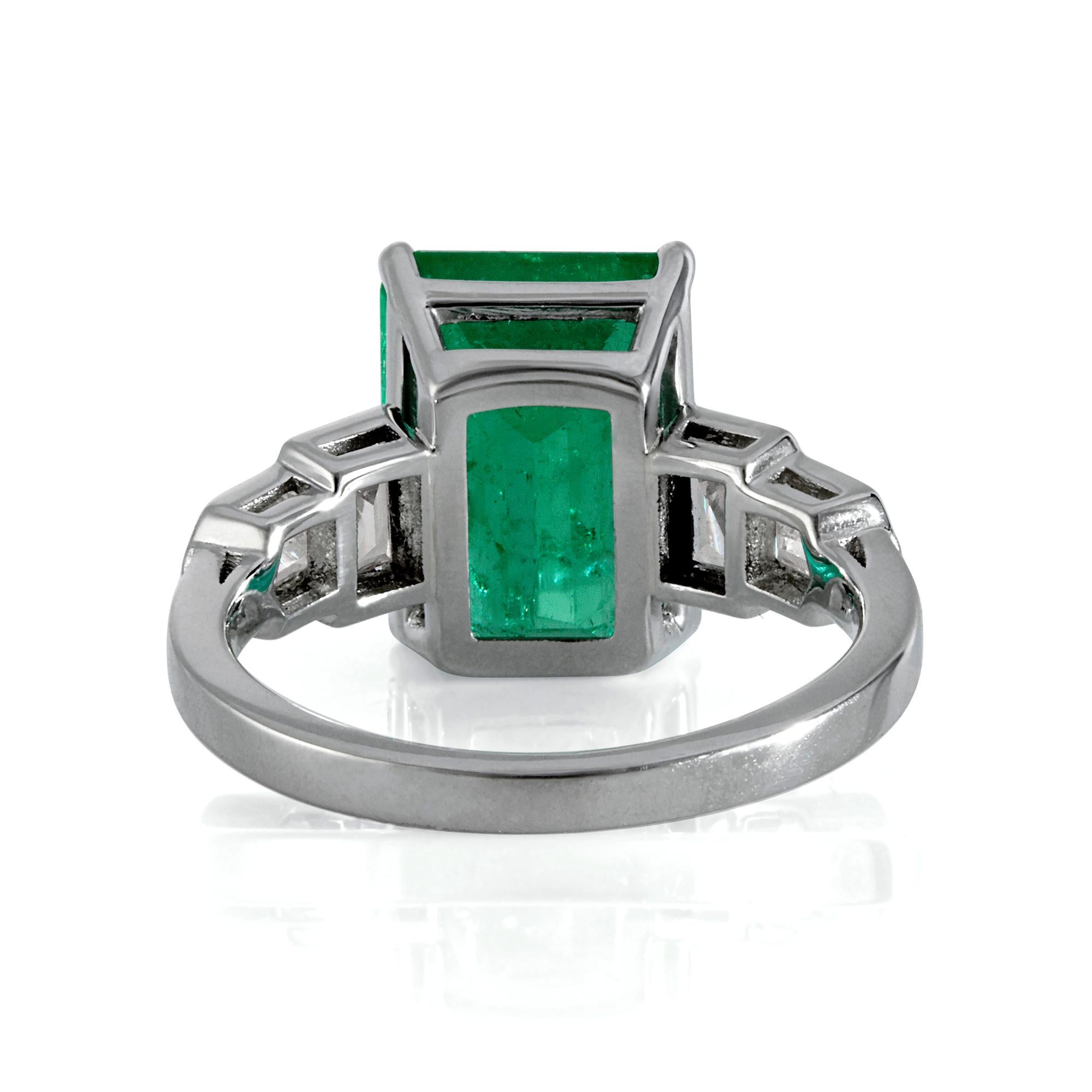 platinum emerald anniversary ring