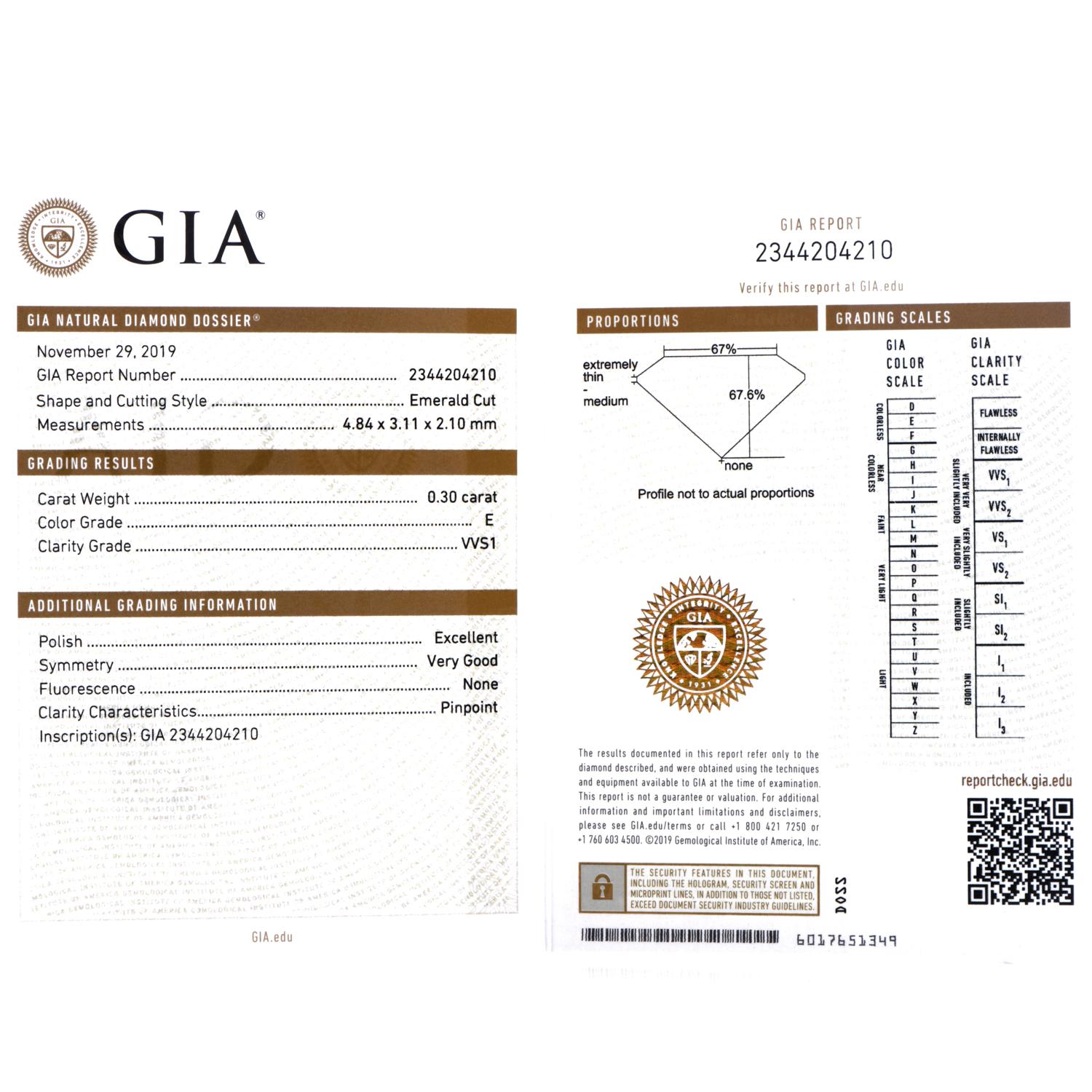 GIA 6.57 Carat D-VVS1 Emerald Cut Diamond Platinum Eternity Band Ring 5