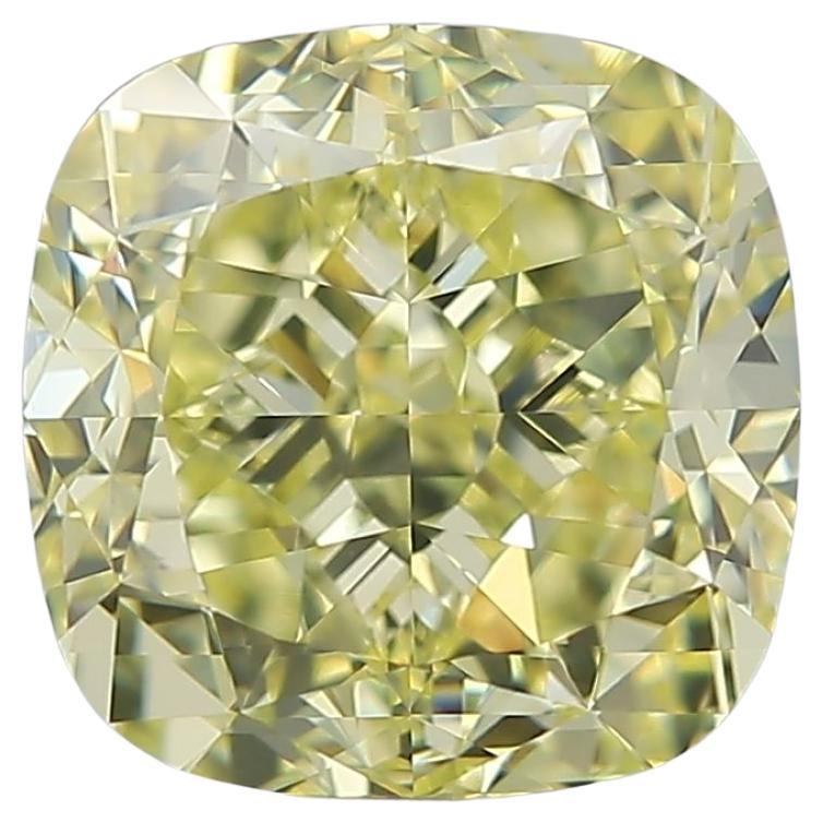 GIA 6ct Cushion Fancy Yellow VVS2 Diamond Loose or Set in Solitaire Ring
