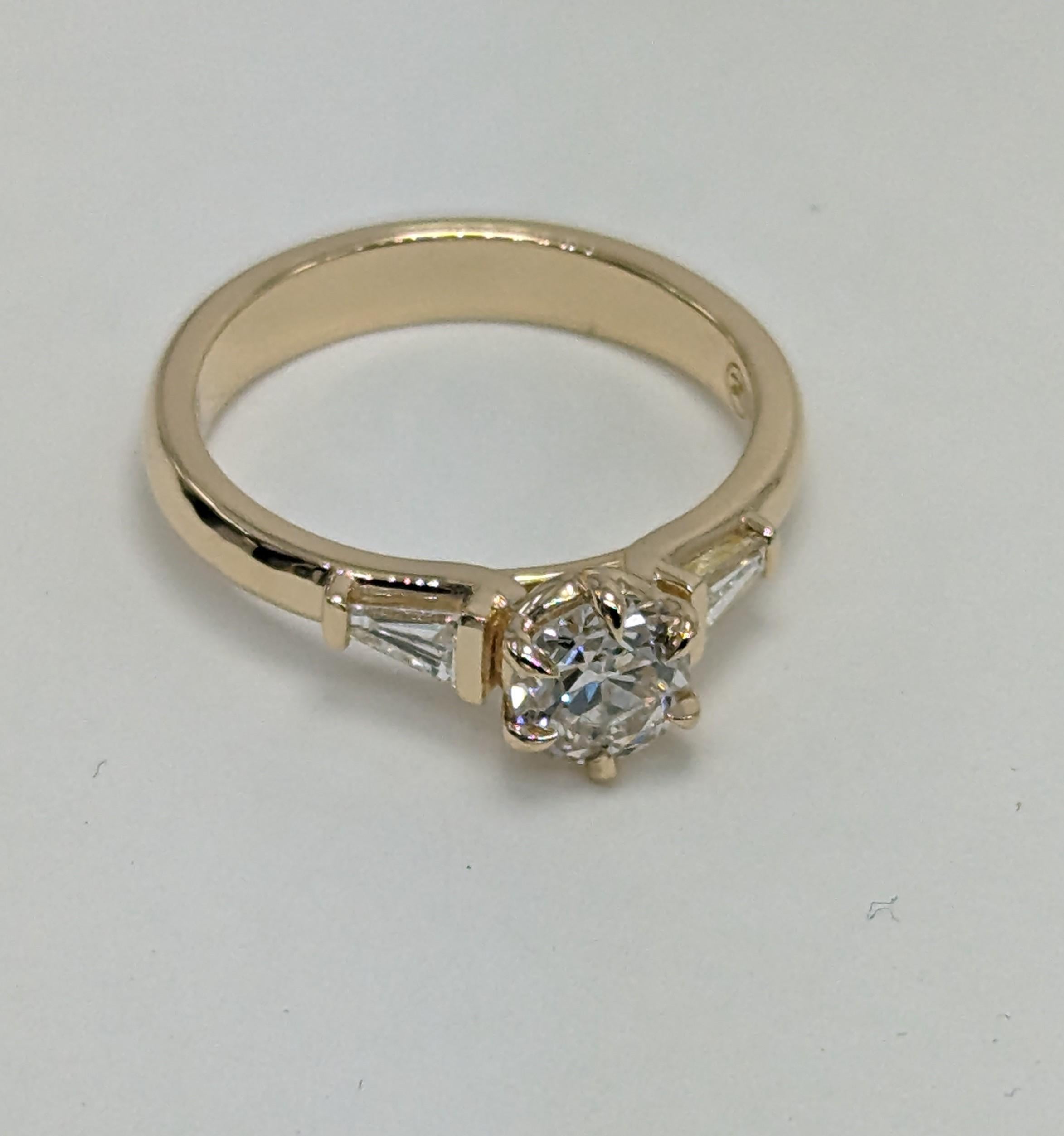 For Sale:  GIA .70 Certified Diamond  Engagement Ring in 18 Karat Gold 7