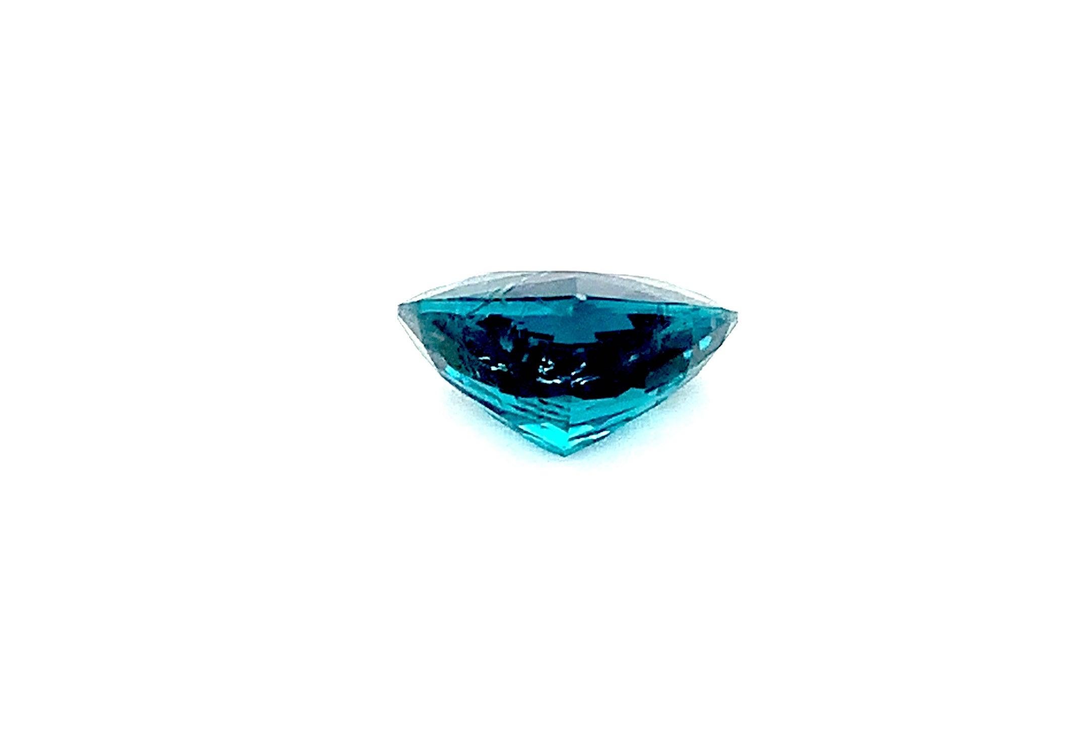 7.43 Carat Parisian Blue Indicolite Tourmaline, Loose Gemstone, GIA Certified 3