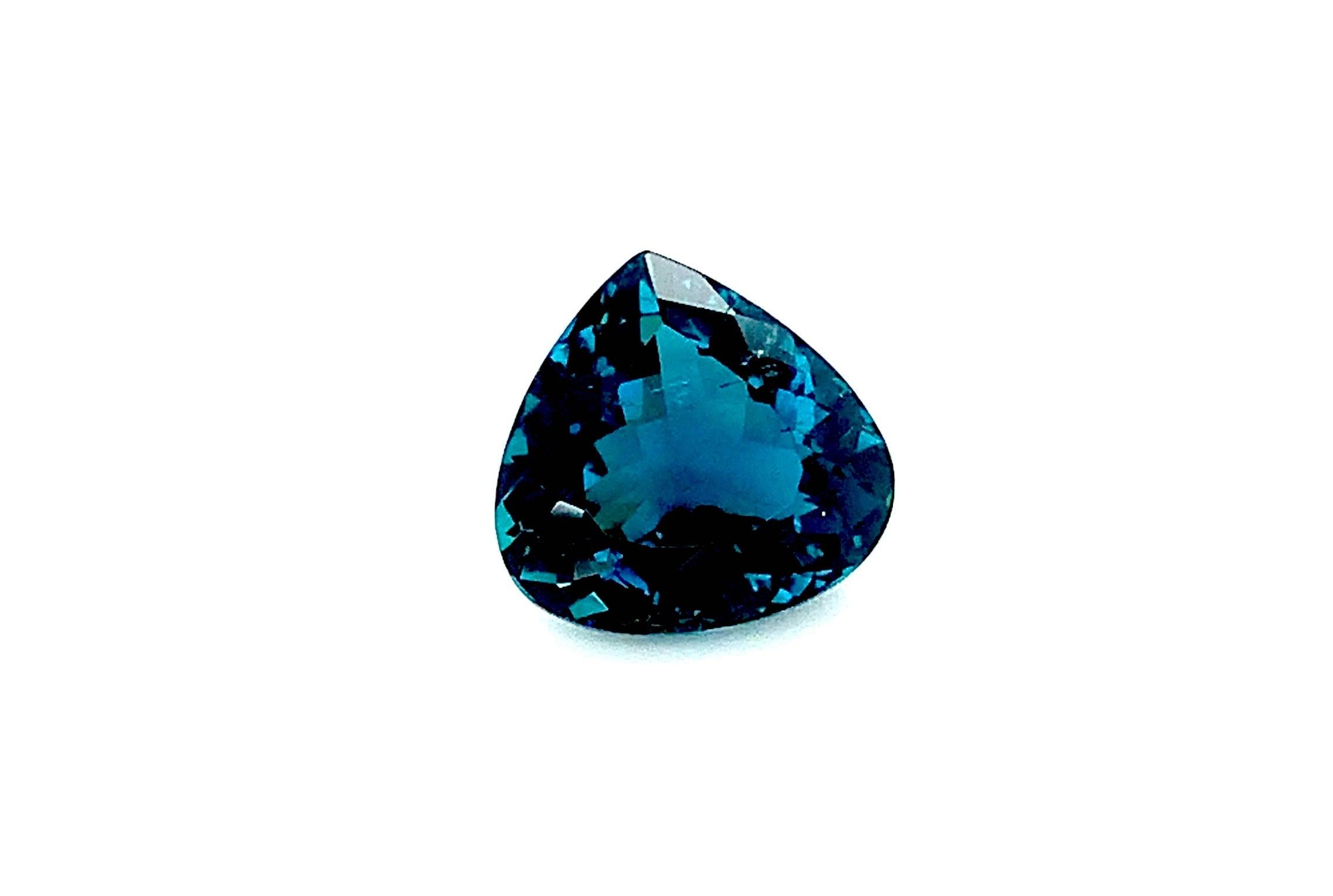 Women's or Men's 7.43 Carat Parisian Blue Indicolite Tourmaline, Loose Gemstone, GIA Certified