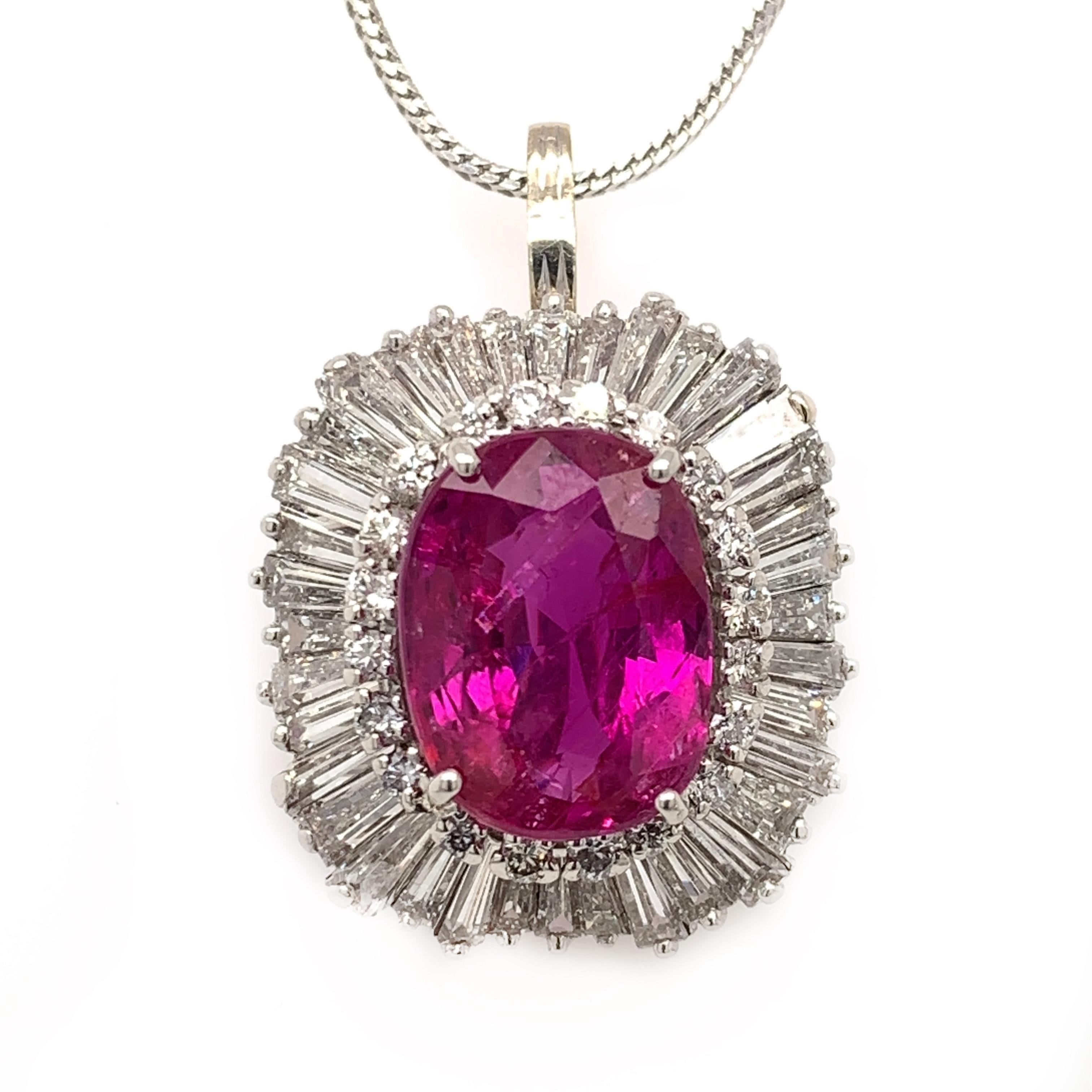GIA 7.47 Carat Unheated Ruby Pendant/Ring In New Condition For Sale In Richmond, BC