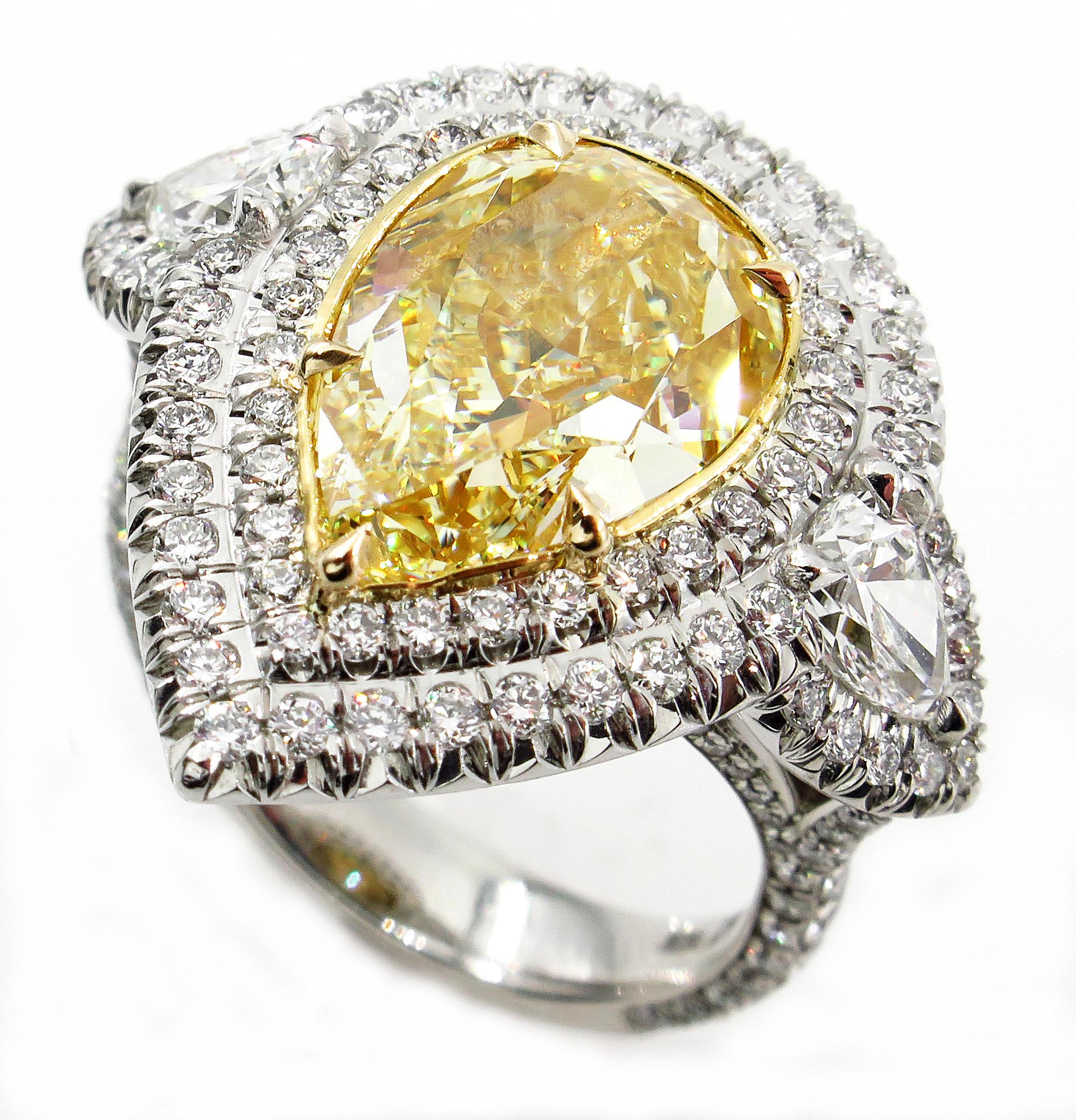 estate fancy color diamond engagement ring