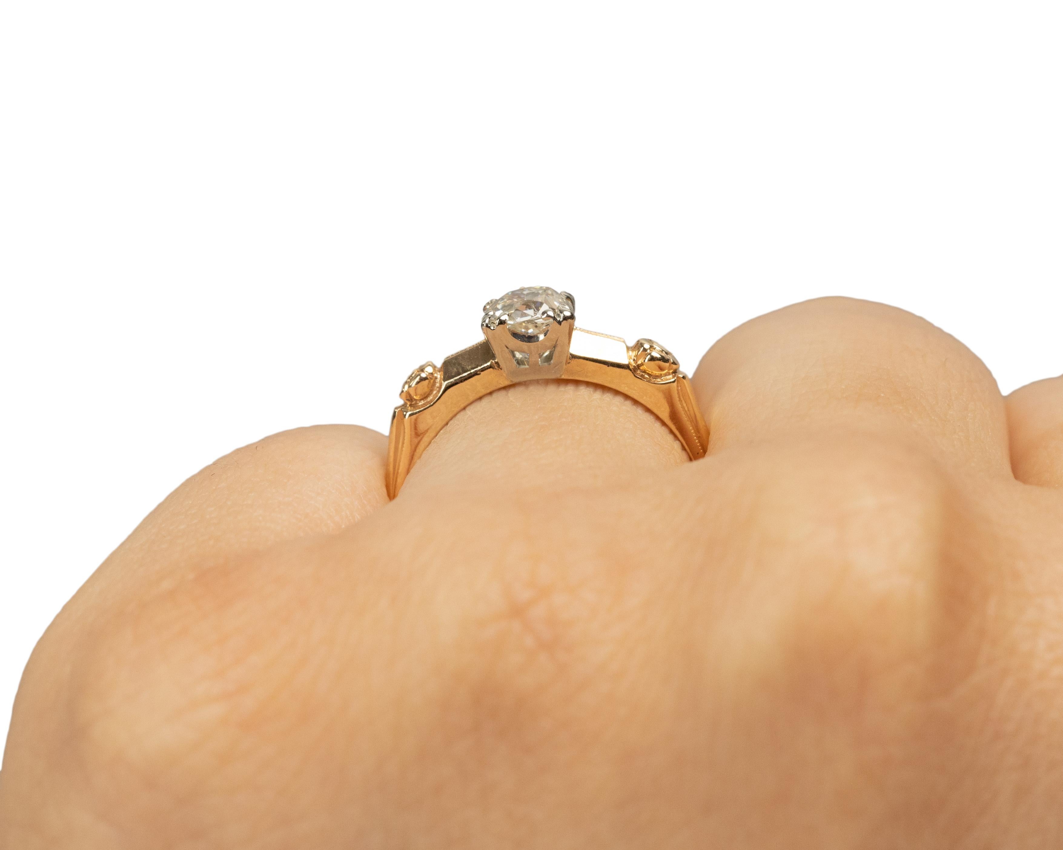 GIA .77 Carat Art Deco Diamond Platinum Engagement Ring In Good Condition For Sale In Atlanta, GA