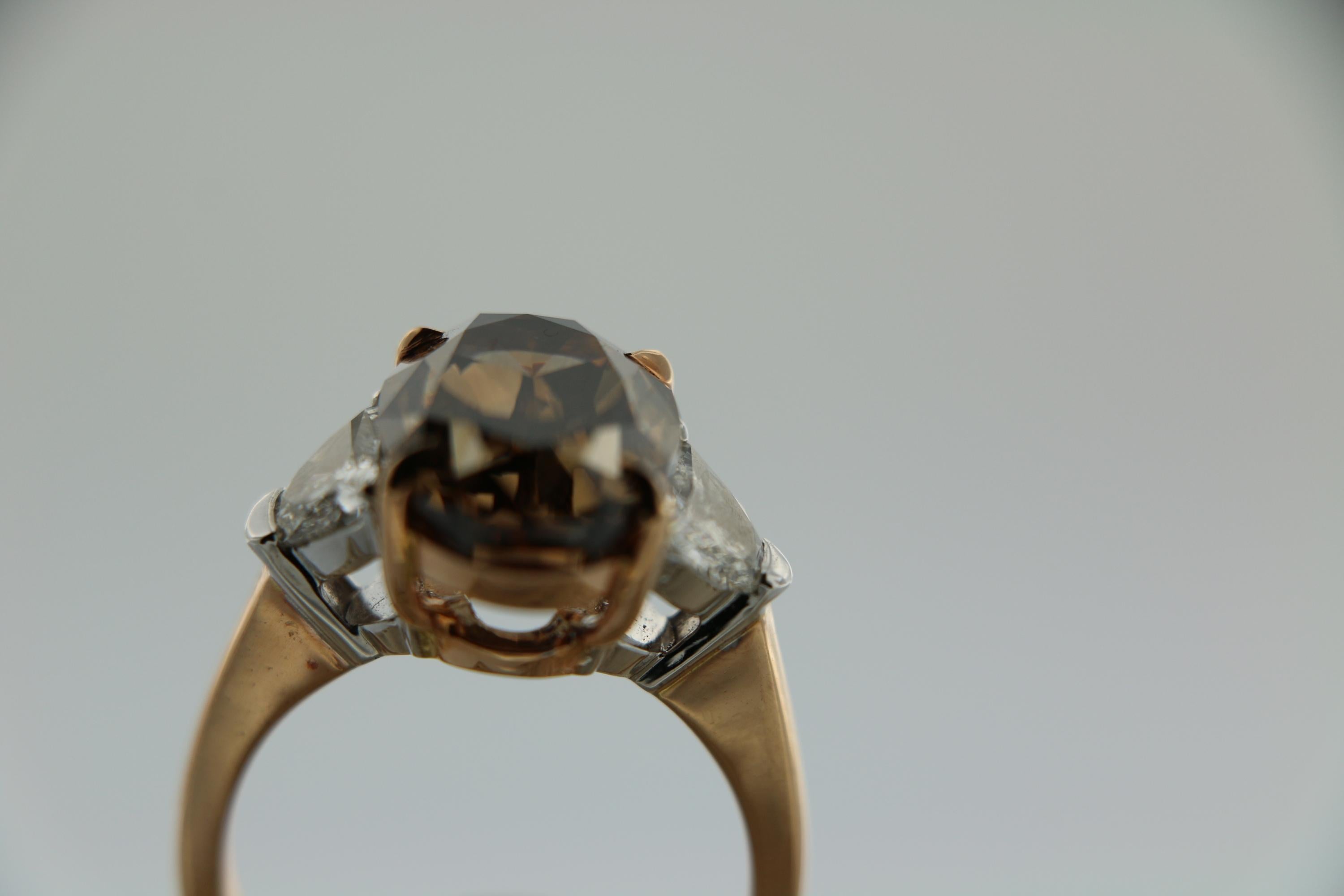 dark brown diamond ring