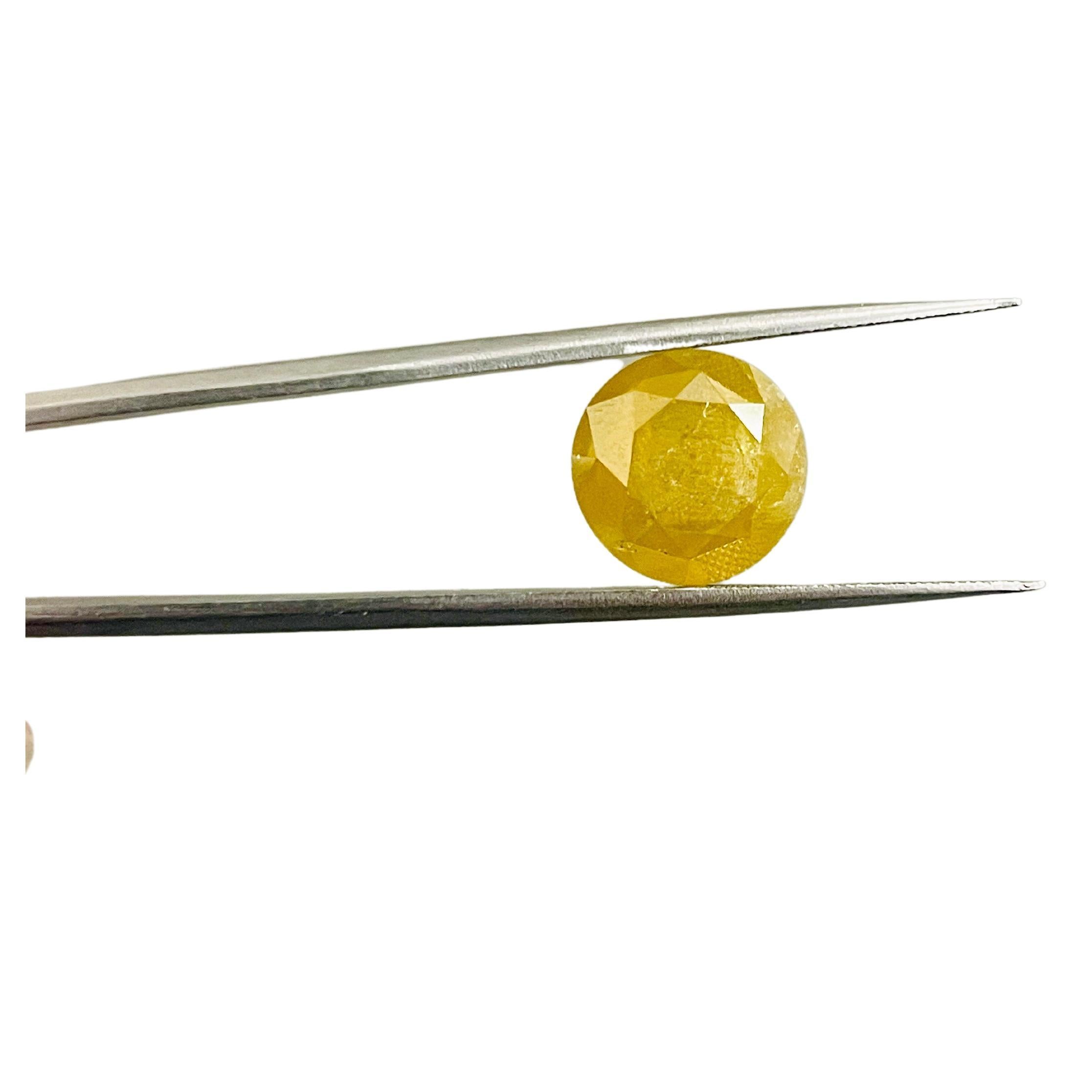 GIA 8.17 Carat Natural Fancy Yellow Round Loose Diamond