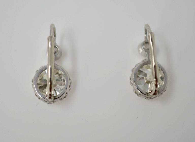 GIA 8.47 Carat Old European Cut Diamond Double Drop Earrings. at ...