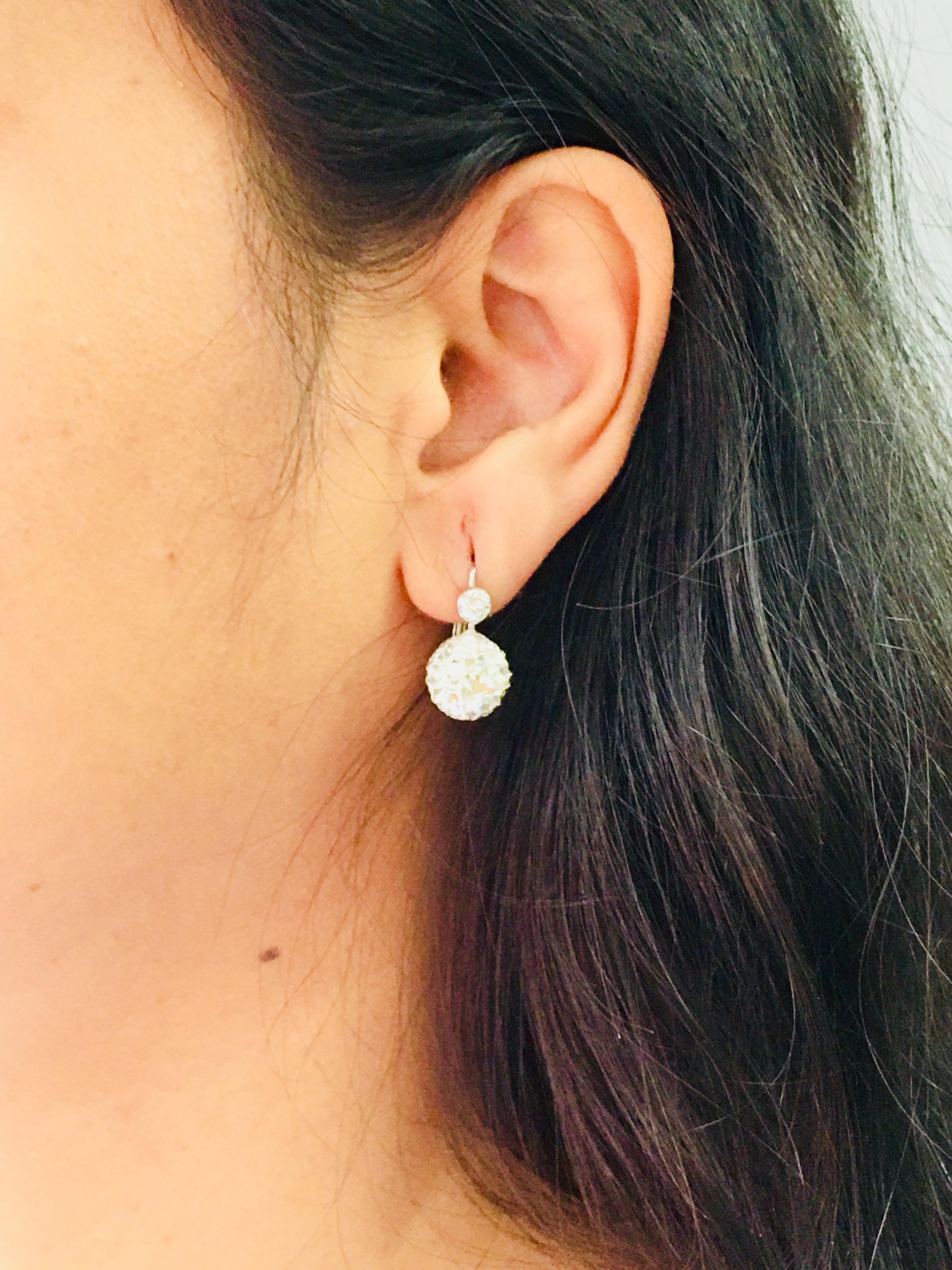 old cut diamond earrings