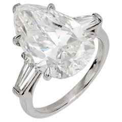 GIA 8.50 carat pear cut diamond platinum engagement ring