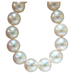 GIA 8.5mm Natural Akoya White Pearls Necklace 14KT Gold Ball Clasp 18inch