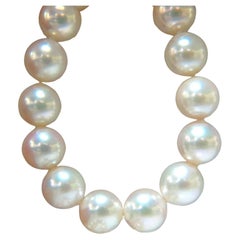 GIA 8.5mm Natural Akoya White Pearls Necklace 14KT Gold Ball Clasp 18inch*