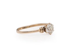 GIA .89 Carat Edwardian 14 Karat Yellow Gold Engagement Ring
