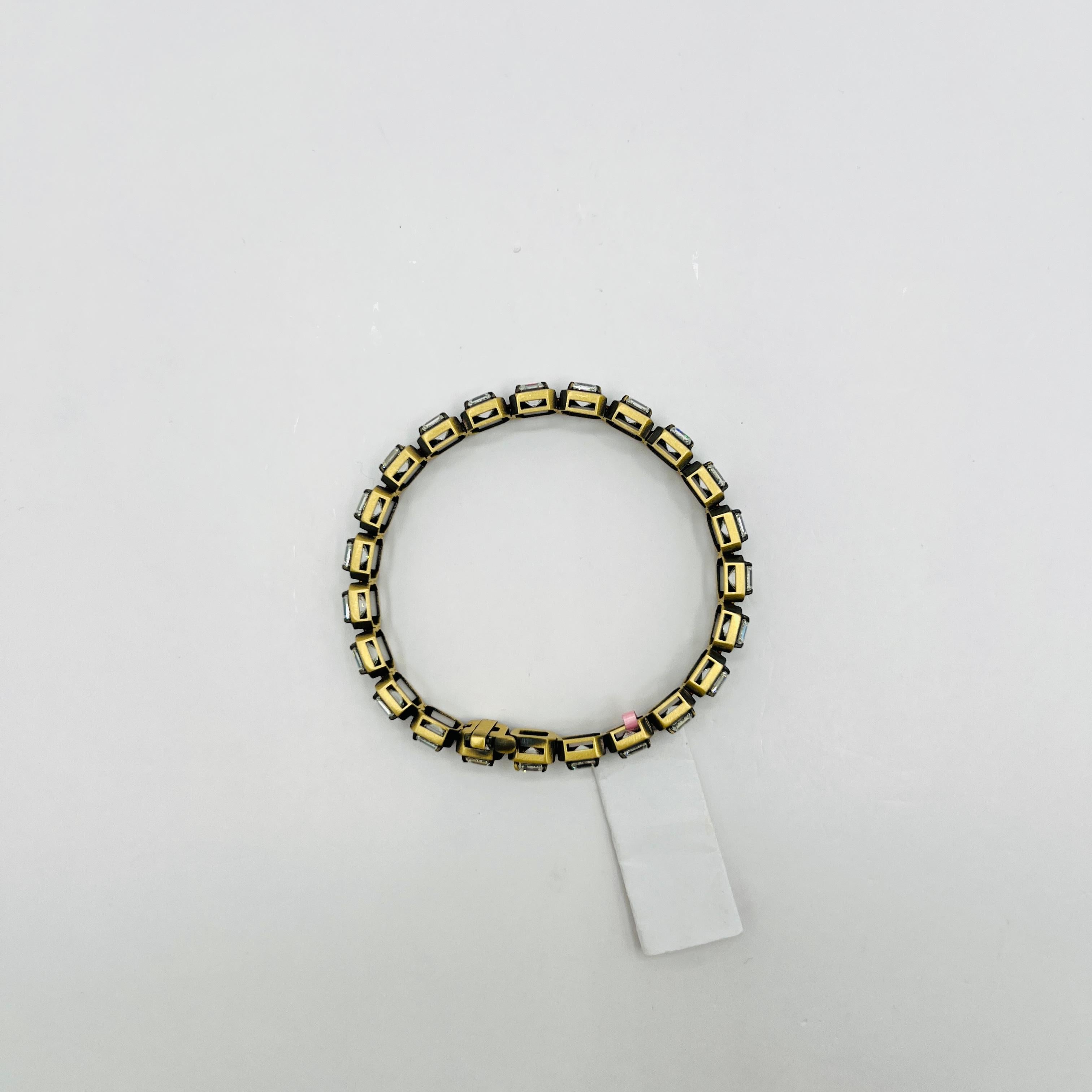 GIA Pulsera de diamantes talla Asscher de 0,90 quilates cada uno en rodio negro y oro de 18 quilates en venta 2