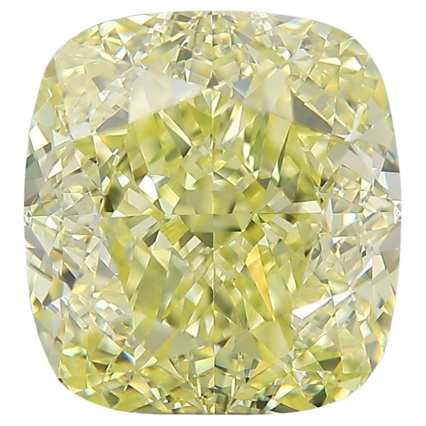 GIA 9.56ct Cushion Fancy Intense Yellow VS2 Loose or Set in Solitaire Ring