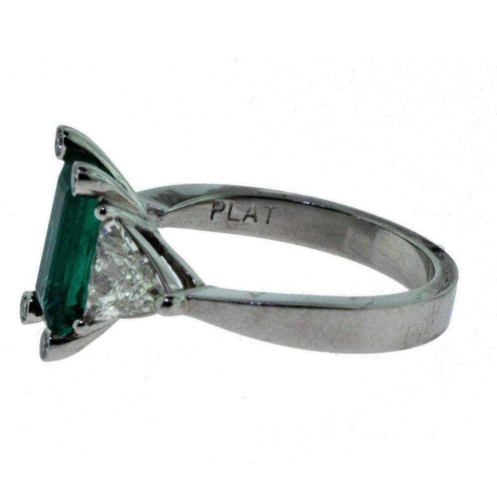 GIA AAAAA+ Finest Natural Beryl Emerald Diamond Platinum Ring In Good Condition For Sale In Miami, FL