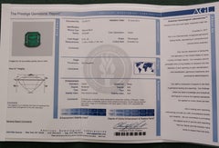 GIA AGL Certified 6.25 Carat Muzo Colombian Emerald Platinum Ring