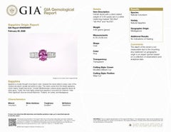GIA/AIGS 18K 2.05 Ct Madagascar Unheated Vibrant Pink Sapphire Engagement Ring