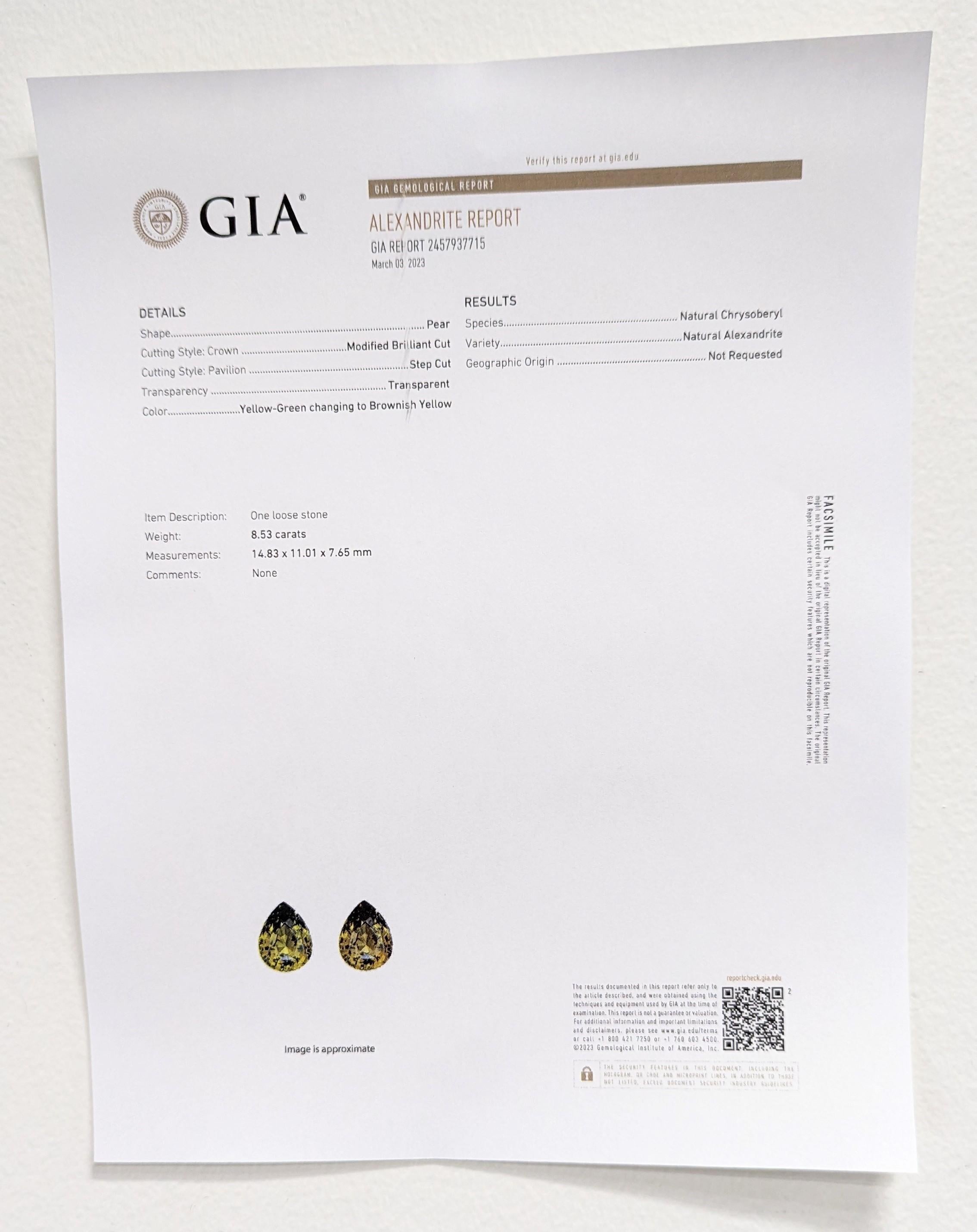 GIA Alexandrite and White Diamond Three Stone Ring in 18K White Gold For Sale 2