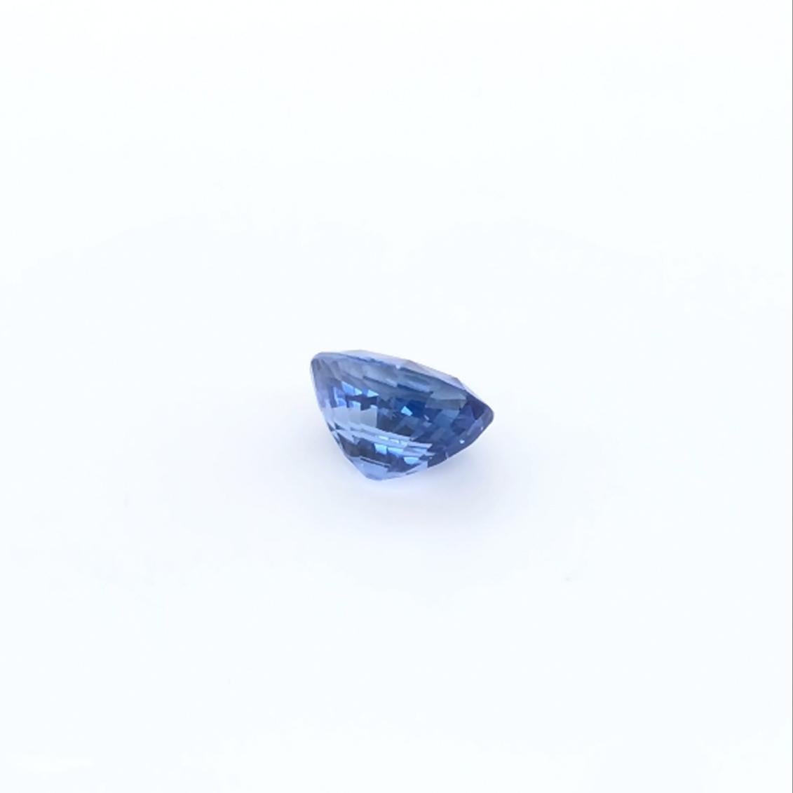 Women's or Men's GIA and Bellerophon Certified 4.23ct Blue Sapphire Natural Gemstone For Sale