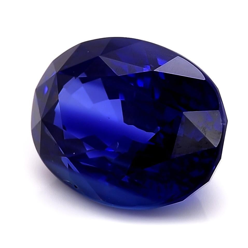 Brilliant Cut GIA and GRS Certified 7.45 Carat Sri Lankan Natural Unheated Blue Sapphire For Sale