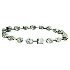 Bracelet de diamants naturels de 8,00 carats certifiés GIA et HRDAntwerp