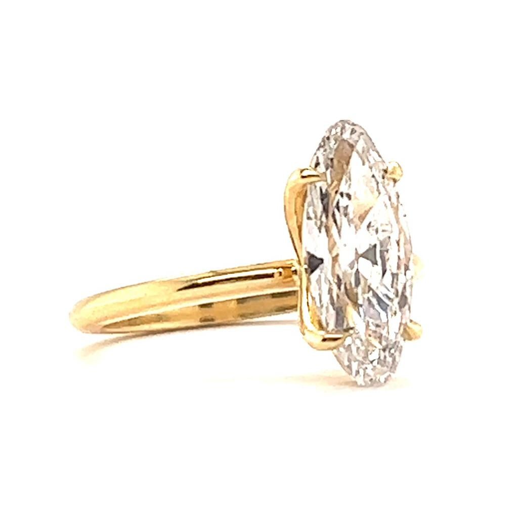 moval diamond engagement ring