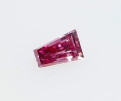 GIA Argyle Australia 0.02ct Natural Loose Fancy Intense Pink Diamond Baguette