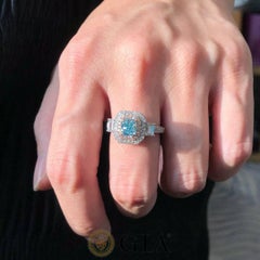 GIA Blue Diamond Ring - Eze Jewelry