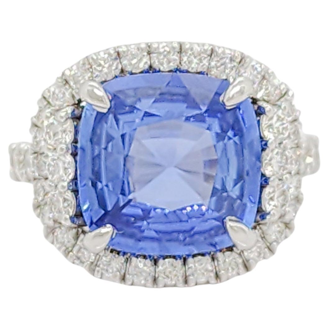 Sapphires Diamonds White Gold 18K Cocktail Ring at 1stDibs