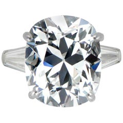 GIA Brilliant Old Mine Cushion 4 Carat Diamond Ring