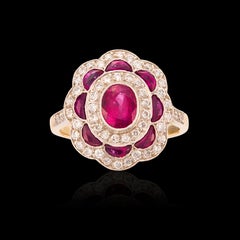 GIA Burma Ruby & Diamond Ring
