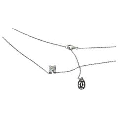 GIA Cartier C de Cartier 0.70ct Diamond Solitaire Necklace in 18k White Gold
