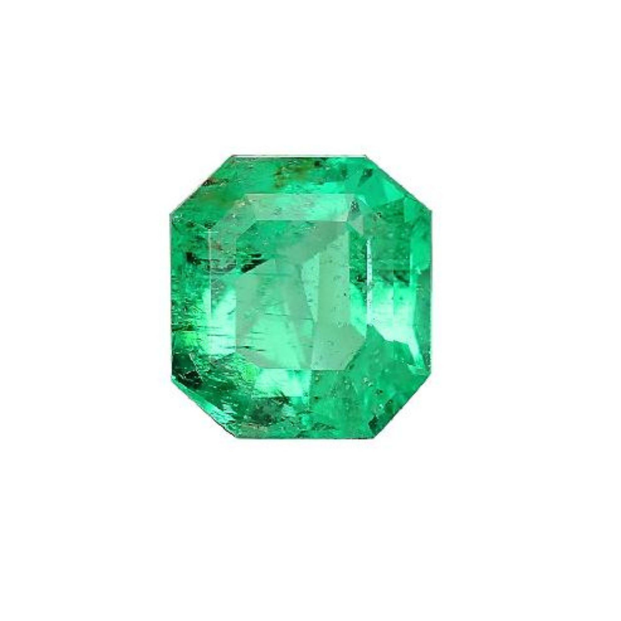 Certificado GIA Esmeralda colombiana de 2,59 quilates y diamante Anillo de cóctel de oro y platino Corte esmeralda en venta