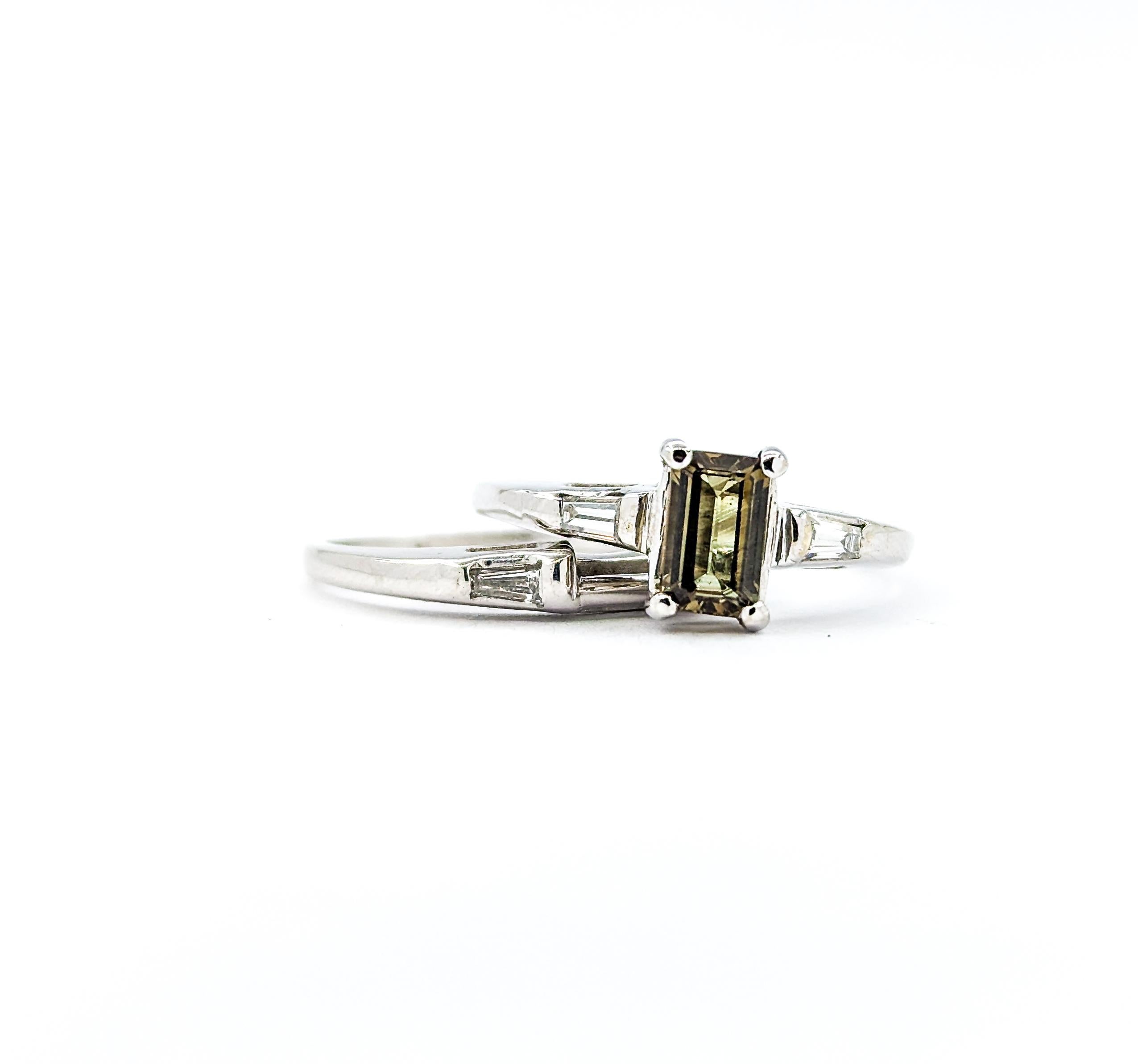 GIA Cert .77ct Alexandrit & Diamant Vintage Hochzeit Set in Weißgold 7