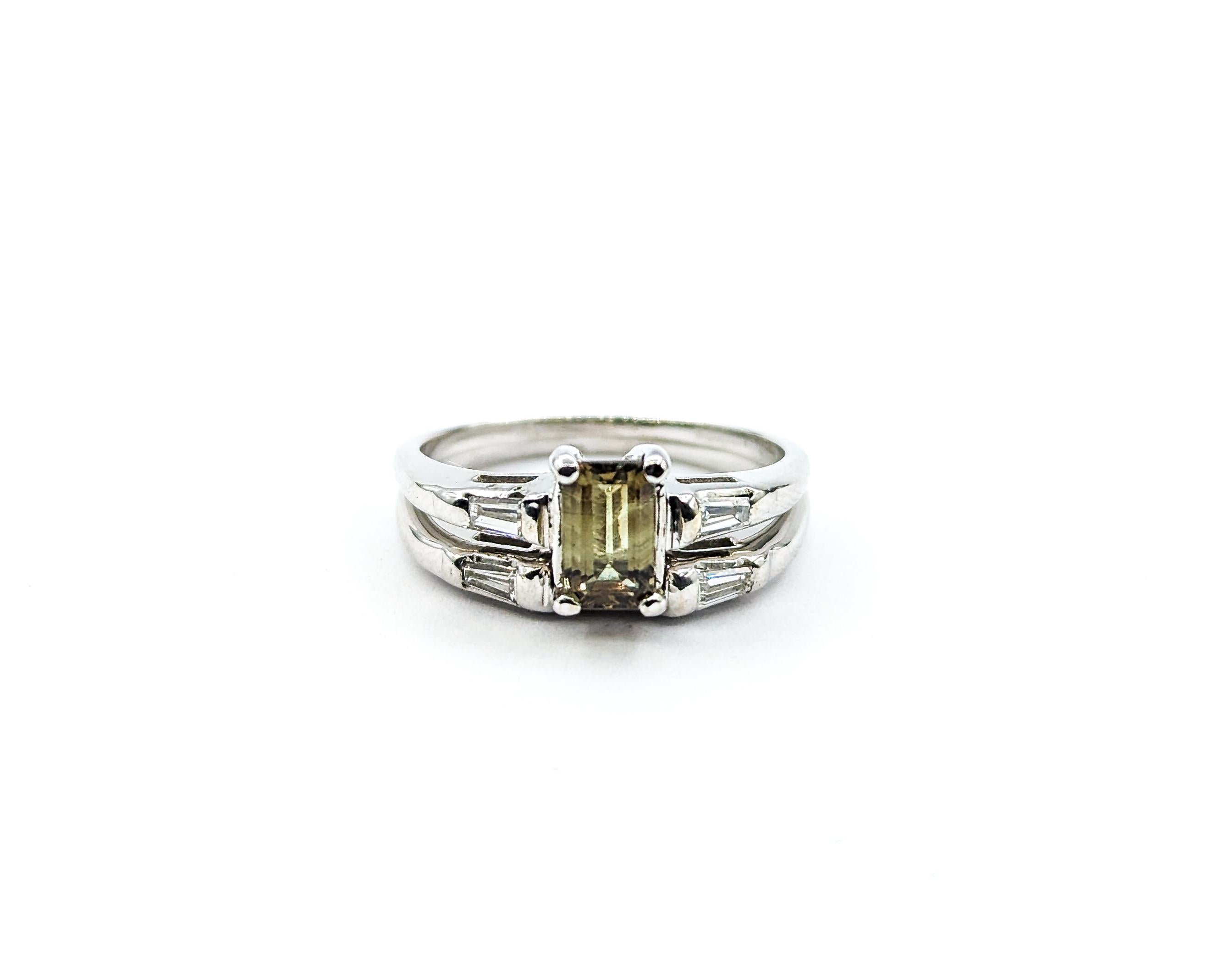 GIA Cert .77ct Alexandrit & Diamant Vintage Hochzeit Set in Weißgold 8