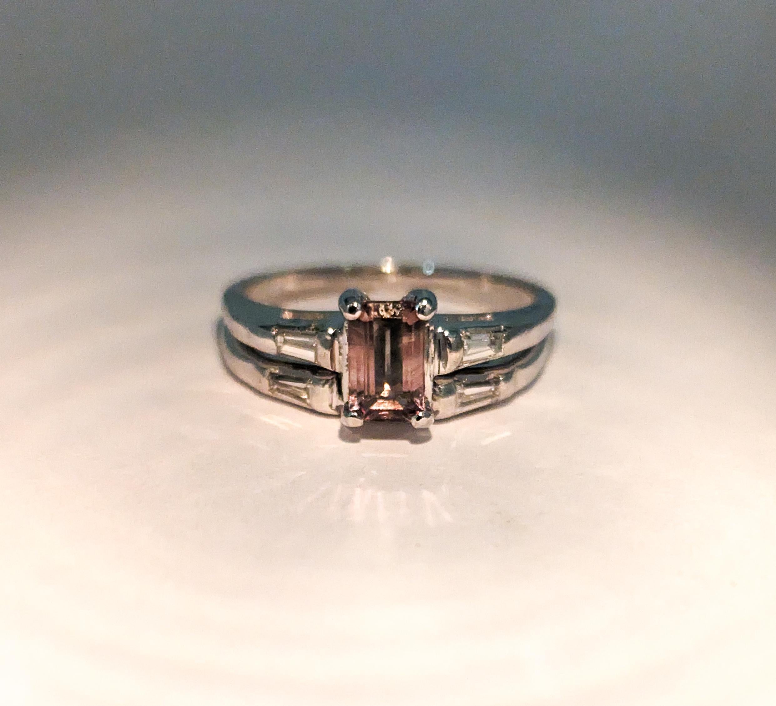 GIA Cert .77ct Alexandrit & Diamant Vintage Hochzeit Set in Weißgold 4