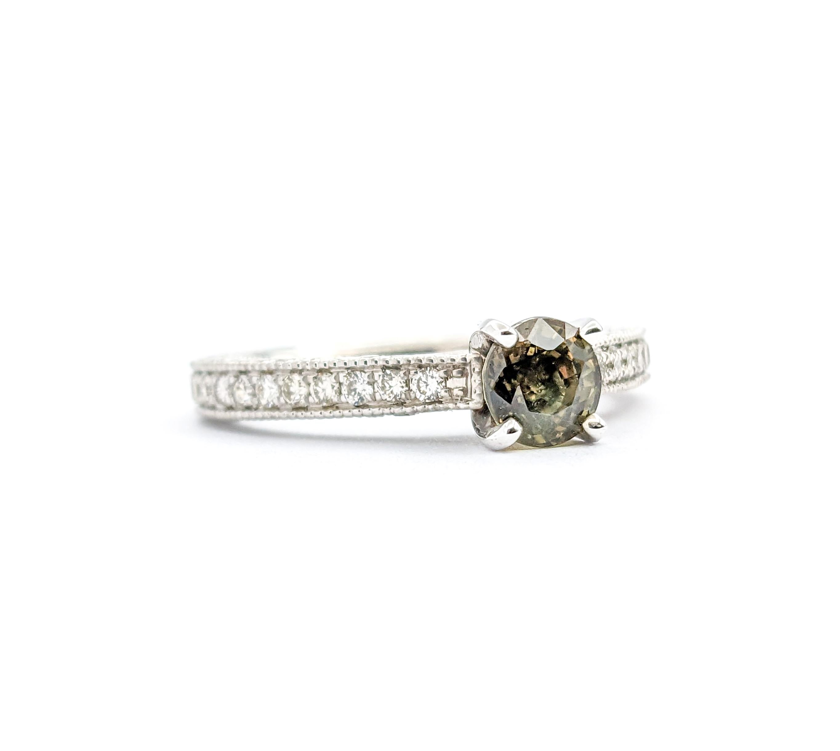 GIA Cert .91ct Alexandrite & Diamond Ring in Platinum For Sale 2