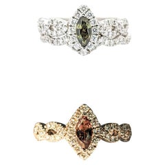 GIA Cert Natural Alexandrite & Diamond Engagement Ring In White Gold
