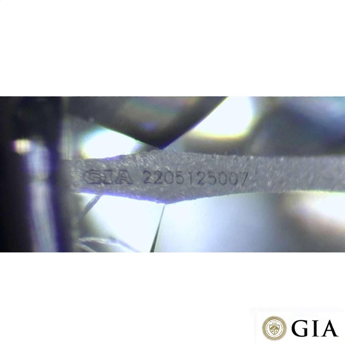 Bague de fiançailles en or blanc GIA Cert diamant rond taille brillant 1.07ct J/SI1 en vente 1