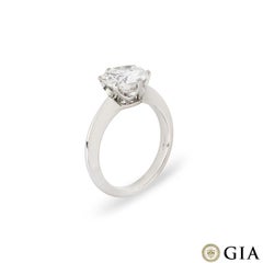 Bague en platine certifié GIA diamant rond taille brillant 2.01ct G/SI2