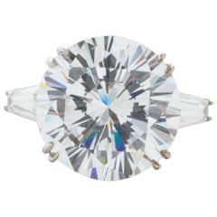 GIA-zertifizierter 6 Karat runder Brillant-Diamantring