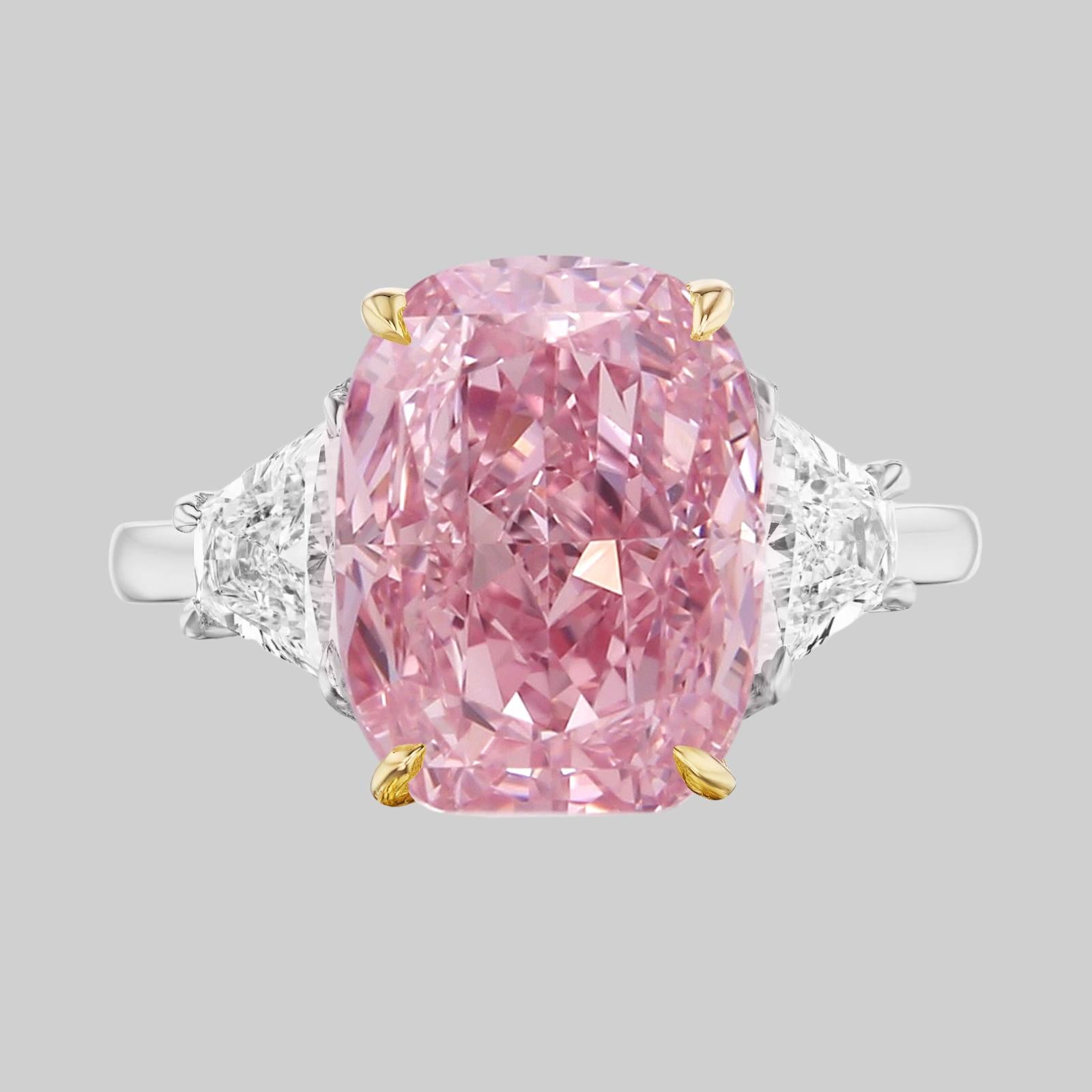 7 carat pink diamond ring