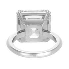 GIA Certifed 4 Carat Emerald Cut  Engagement Platinum Ring